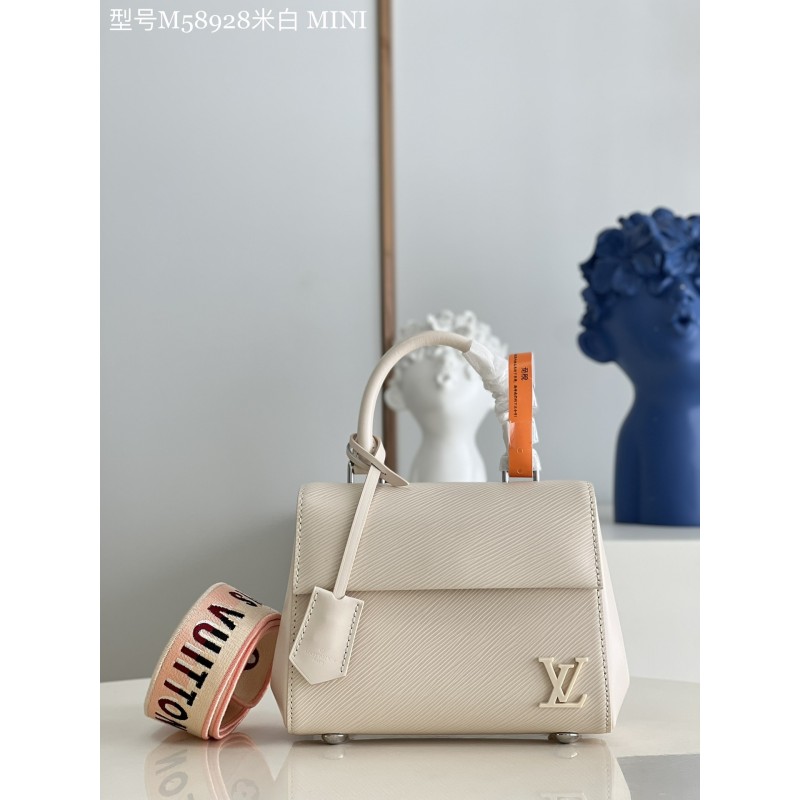 Designer Louis Vuitton Replica Cluny Epi Leather M58928 White